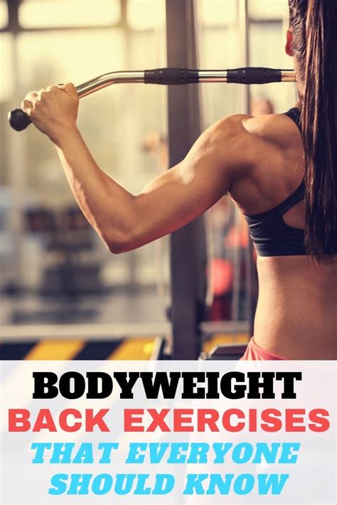 Bodyweight Back Exercises Bodyweight Back Exercises Back Exercises