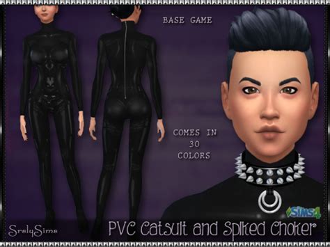 Srslysims Srslys Pvc Catsuit And Spiked Choker For Pvc Catsuit