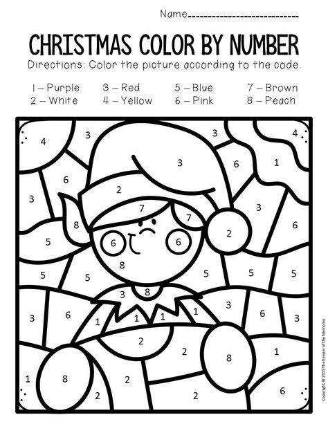 Nicoles Free Coloring Pages Christmas Color By Number Nicoles Free