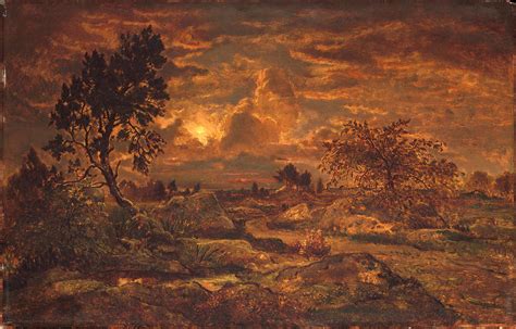 Fan account of theodore rousseau, a french realist painter from the barbizon school. Sunset Near Arbonne Painting by Theodore Rousseau