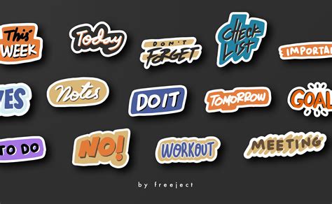 Free 14 Word Sticker Vol 3 Vector And Png