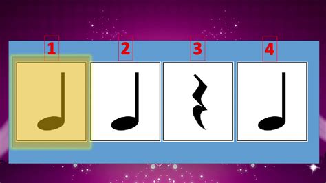 Read Along Rhythms Level1 Quarter Note And Quarter Rest Youtube