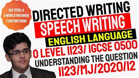 Directed Writing Speech Writing O Level And Igcse English Language