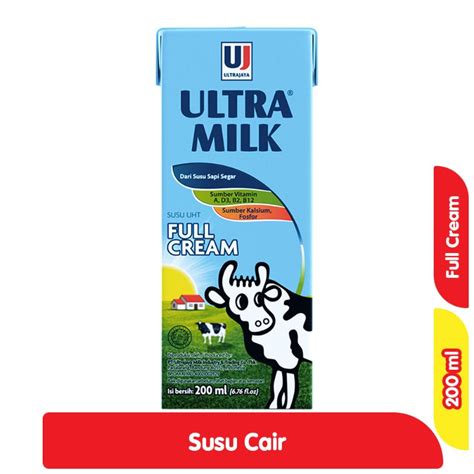 Jual Ultra Milk Susu Uht Full Cream 200 Ml Di Seller Alfamart Click