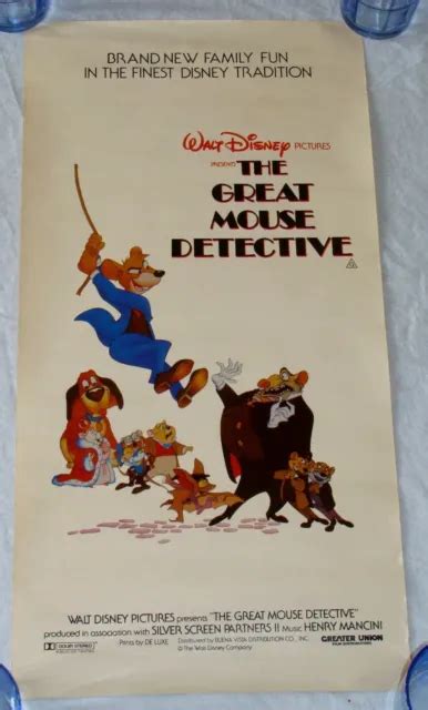Disneys The Great Mouse Detective Poster 26 X 13 14 Rolled