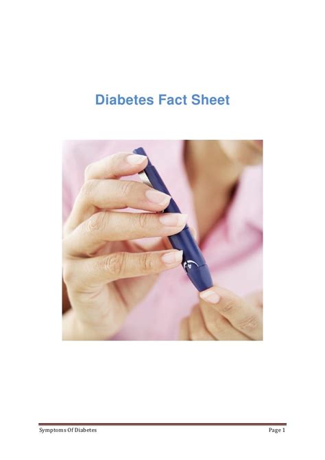 Diabetes Fact Sheet