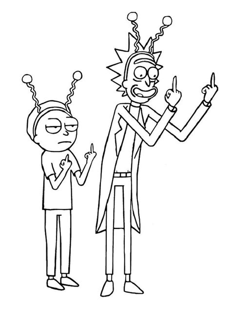 Free Rick And Morty Coloring Page Coloring Home