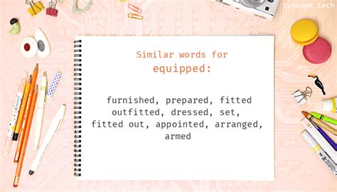 Equipped Synonyms That Belongs To Phrasal Verbs