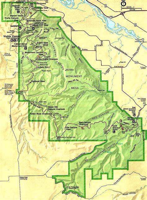 Colorado National Monument Map Colorado National Monument • Mappery