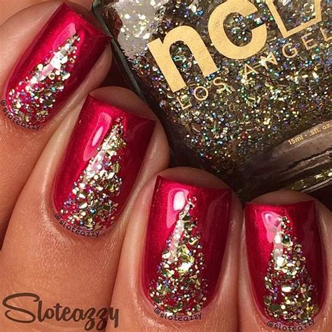 christmas nail art designs ideas   stayglam red christmas nails red  gold