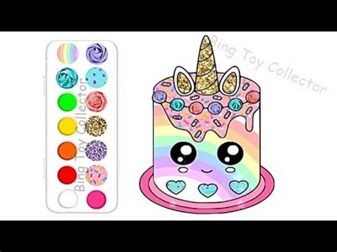 Unicorn Birthday Cake Coloring Pages - img-weed