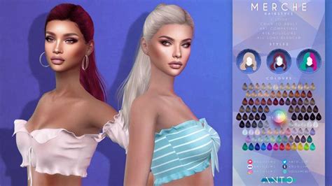 Merche Hairstyle Requires The Chromatic Collection 1 By Antosims