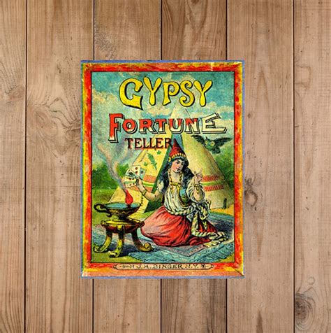 Gypsy Fortune Teller Wall Art Vintage Metal Sign Plaque Home Etsy