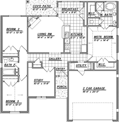1500 square feet total bedrooms : Stock Plans | https://www.jimcoxdesigns.com