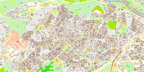 Satellite madrid map (madrid / spain). Madrid Spain PDF Map Vector Exact City Plan High Detailed Street Map editable Adobe PDF in layers