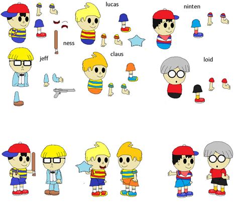 Earthbound Characters 1 Cb By Theredbrickgamer On Deviantart