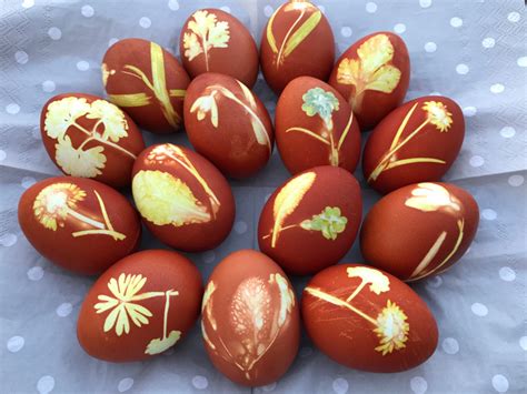 Eier färben mit Zwiebelschalen bee in flipflops