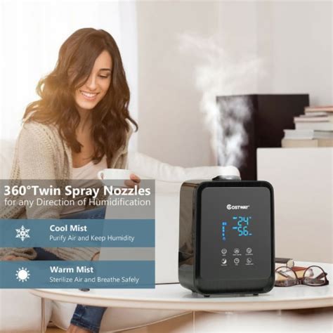 costway 4 5l ultrasonic cool warm mist air diffuser humidifier w remote control 1 unit food