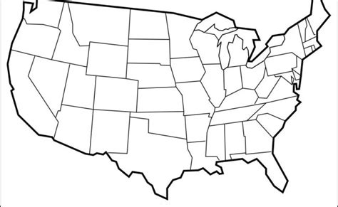 United States Map Unlabeled Refrence Blank Map Usa Us Blank Map Usa Us