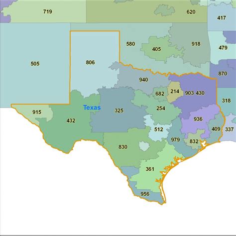 Map Of Zip Codes In Texas United States Map