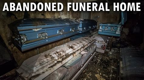 Abandoned Cleveland Funeral Home House Of Wills DOZENS OF CASKETS YouTube