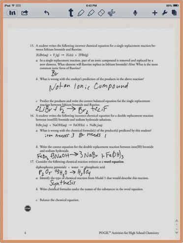 Types of chemical reactions pogil. Types Of Chemical Reactions Worksheet Pogil | Briefencounters