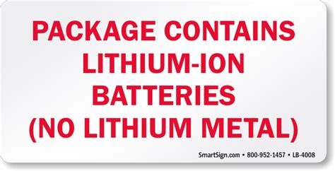 Print Lithium Battery Label Online
