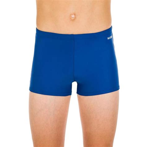 Maillot De Bain Natation Garçon Boxer 100 Basic Bleu Nabaiji