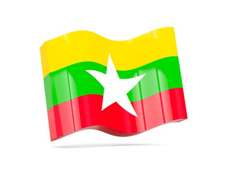 Size of this png preview of this svg file: Wave icon. Illustration of flag of Myanmar