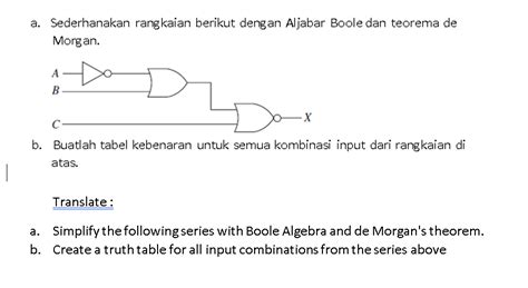 Solved A Sederhanakan Rangkaian Berikut Dengan Aljabar