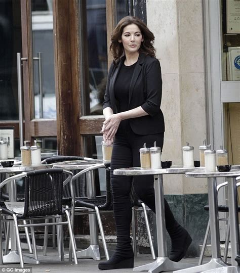 nigella lawson shows off her slimmed down figure as she shoots scenes for new show daily mail