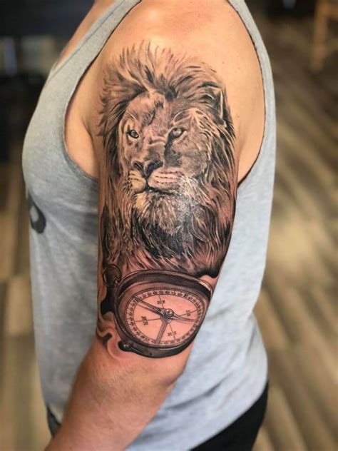 If you are stuck in choosing the right design for your lion tattoo, do not worry, as these fabulous lion tattoo ideas will drive you wild and make your selection process much more comfortable. 12+ Best Lion & Compass Tattoo Designs | PetPress