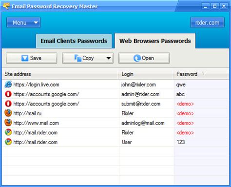 Email Password Recovery Master Rixler Software Free Download Email Password Recovery Master