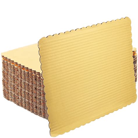 Buy Sheutsan 40 Packs 14x10 Inches Gold Corrugated Cake Boards