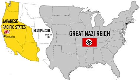 Man in the High Castle map of the United States | High castle, Man high