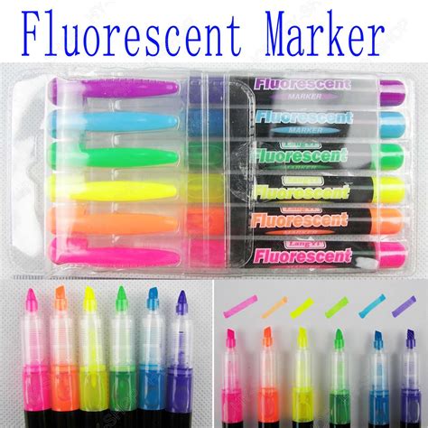 Lot 6 Color Fluorescent Marker Pen Set Highlighters Pen 1158 63a In