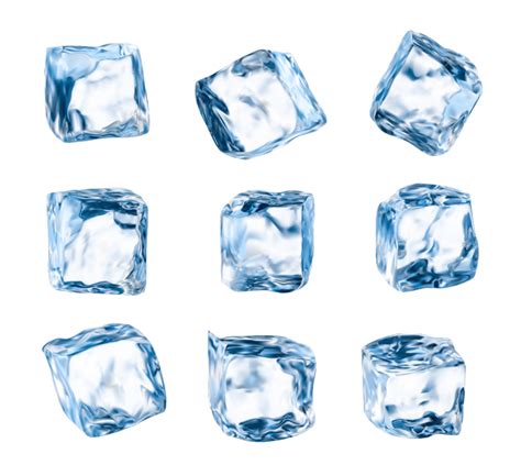 Fruit Ice Cubes Vector Design Images Isolated Ice Cubes Cube Realistic