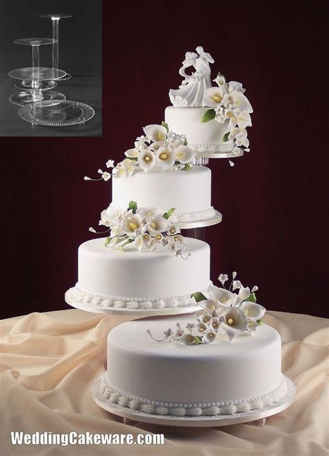 4 Tier Cascade Wedding Cake Stand Stands Set Splendorstands Wedding