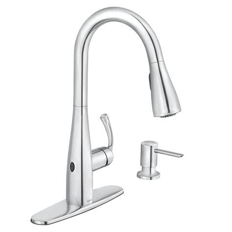 We checked that the filters weren't plugged, replaced the batteries,etc, etc, at times the faucet wouldn't. MOEN Essie Touchless Single-Handle Pull-Down Sprayer ...