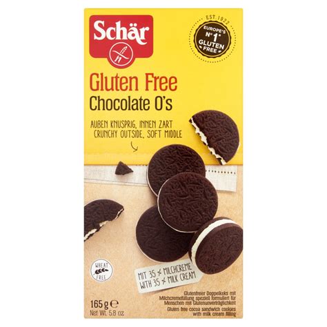 Schär Chocolate O´s Gluténmentes Kakaós Keksz Tejkrémes Töltelékkel 165