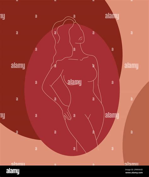 Abstract Female Silhouette On A Background Of Various Shapes Abstract