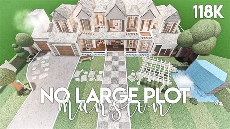 Start with the entrance of the house. No Large Plot Mansion | Bloxburg Build - YouTube