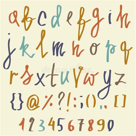 Vector Alphabet Hand Drawn Letters Letters Of The Alphabet Written