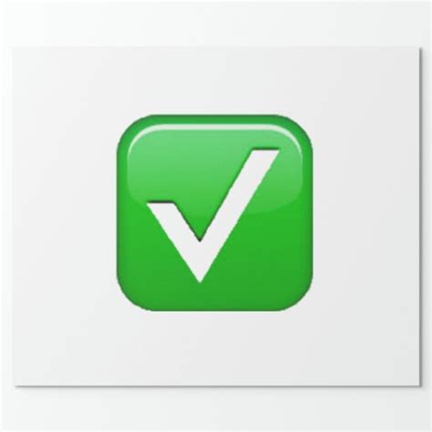 Green Check Mark Emoji Box