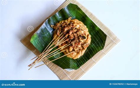 Sate Padang Indonesia Traditional Cuisine Spicy Beef Satay From