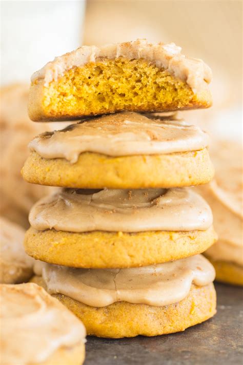Pumpkin Cookies With Maple Frosting The Gold Lining Girl