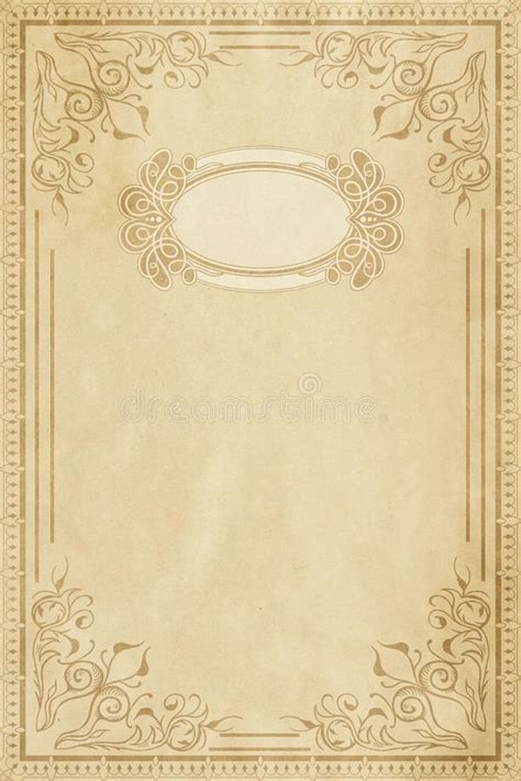Old Paper With Decorative Border Stock Illustration