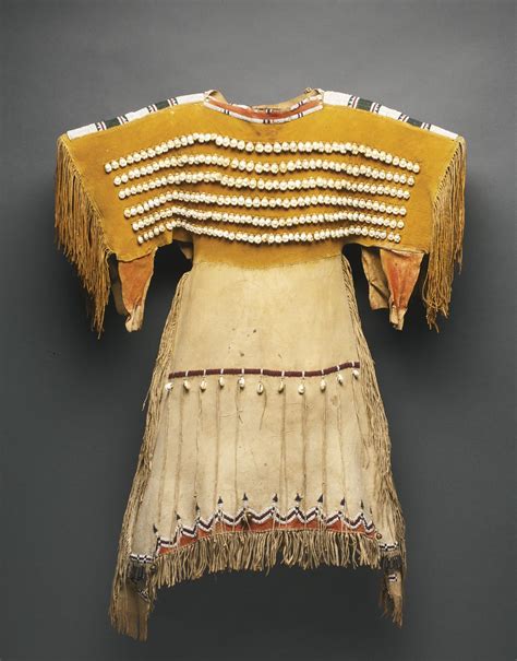 Southern Cheyenne Beaded And Fringed Hide Girls Dress Lot Sotheby