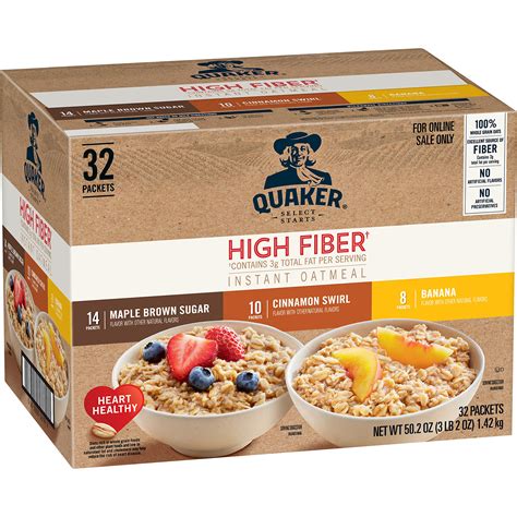 Quaker Instant Oatmeal Flavor Variety Pack Individual Packets 48