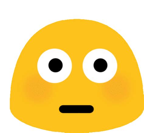 Flushed Emoji Sticker Long Livethe Blob Shocked Surprised Discover Share Gifs